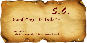 Surányi Olivér névjegykártya