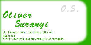 oliver suranyi business card