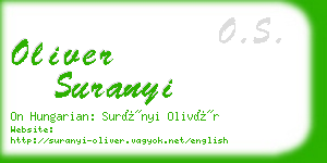 oliver suranyi business card